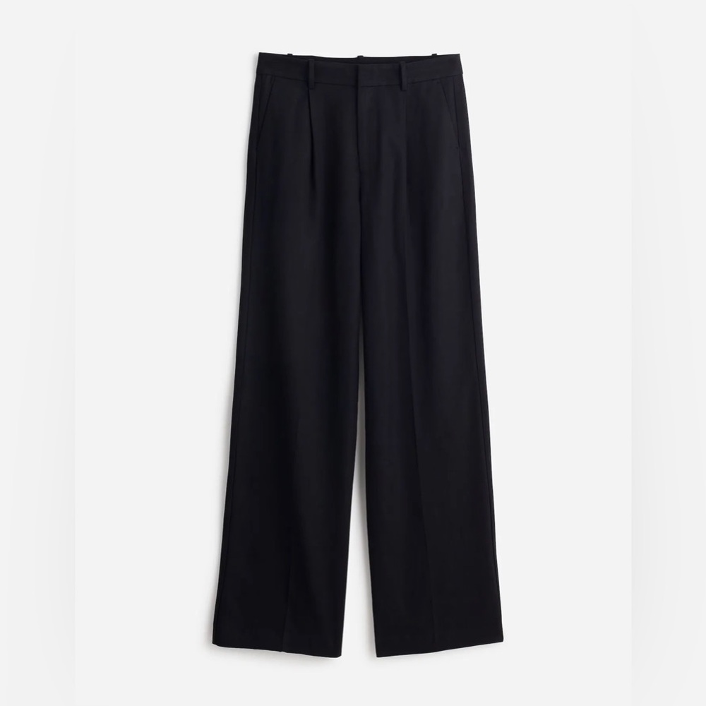Madewell Black slouchy straight wide leg pants